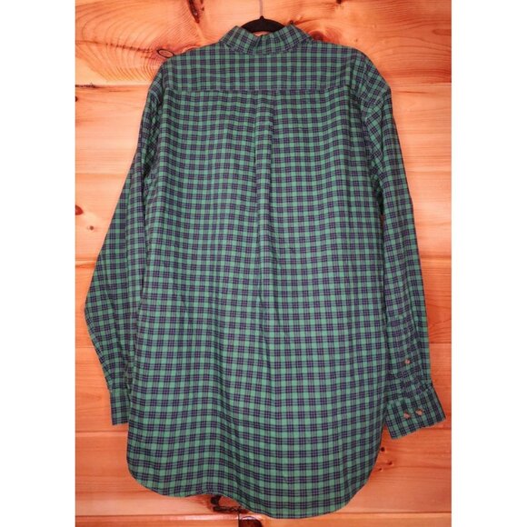 Green and Blue Plaid Men's Dress Shirt - Picture 8 of 11